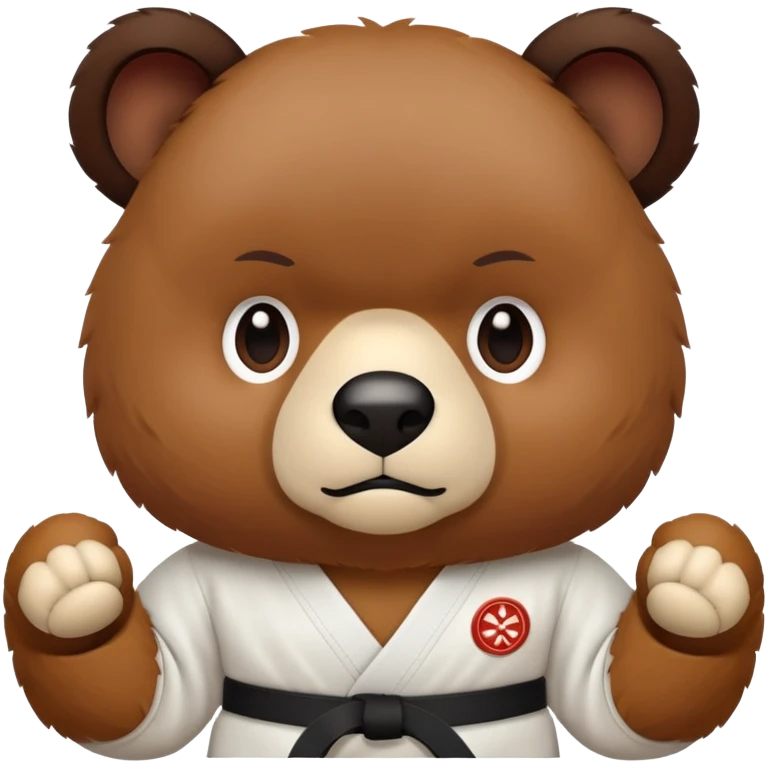 Oso karate emoji