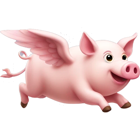 Flying pig emoji