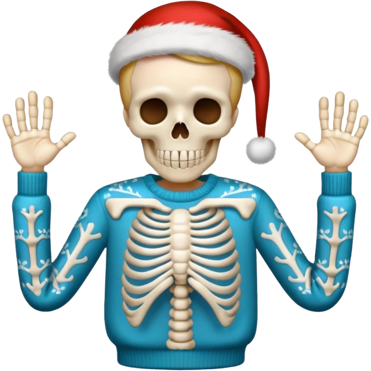 skeleton christmas sweater emoji