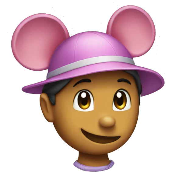 Mini mouse hat emoji