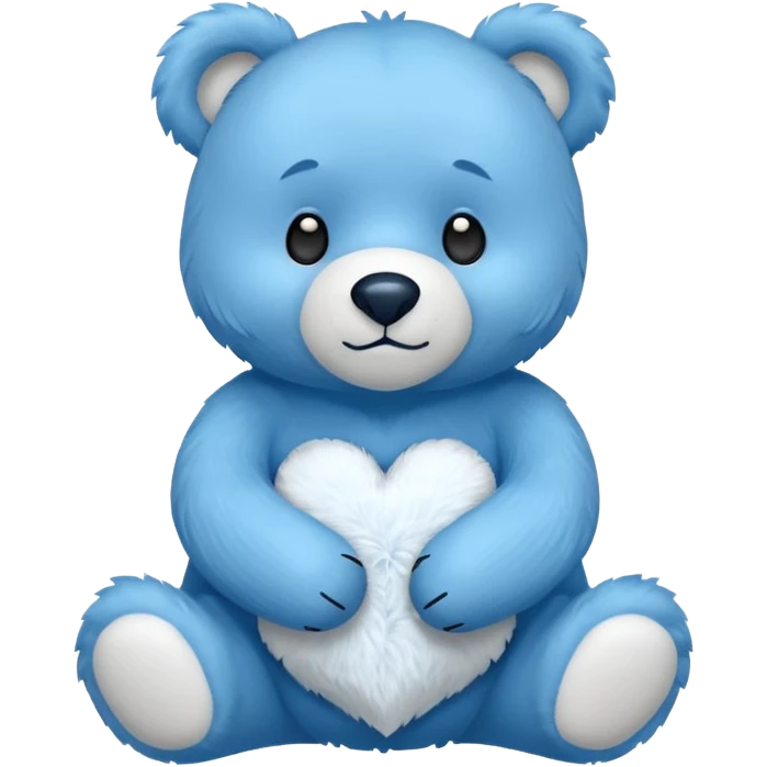 a blue bear with the diabetes awareness symbol emoji