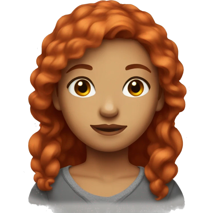 Red hair girl whit brown eyes  emoji