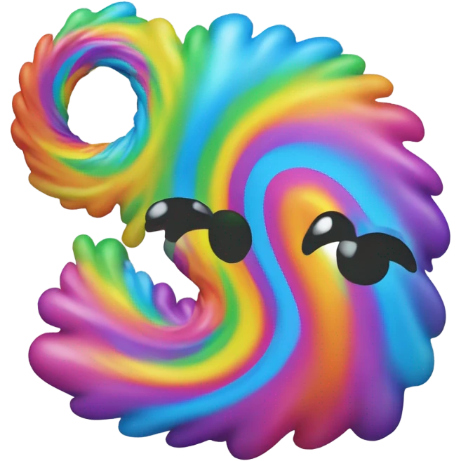 A rainbow yeti poop swirl emoji emoji