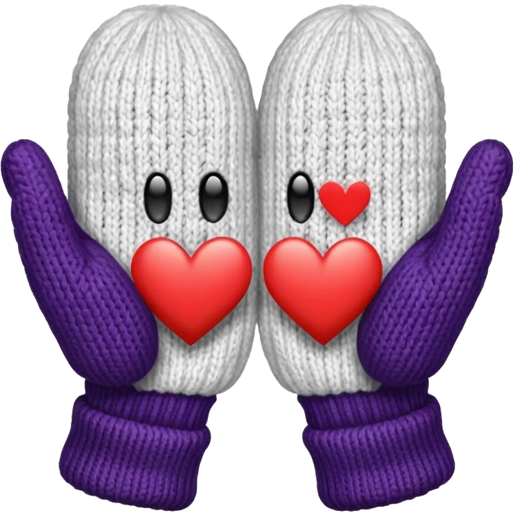 руки в варежках показывают любовь emoji
