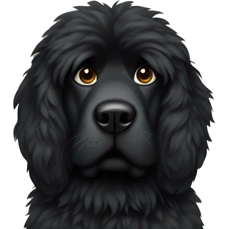 Big black furry dog  emoji