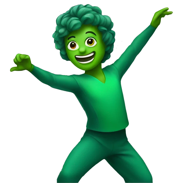 green wave dancer emoji