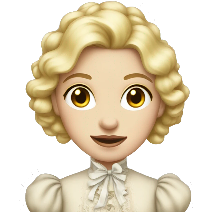 Blonde elegant Victorian girl emoji