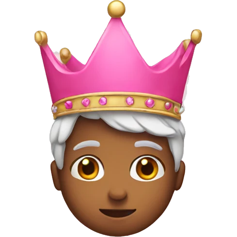 A pink crown  emoji