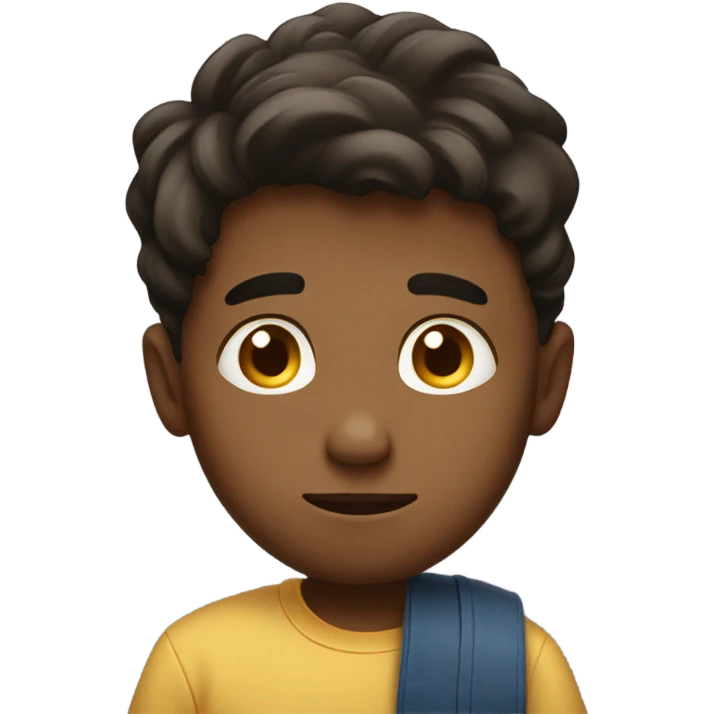 Boy gazing while tilting head downwards  emoji