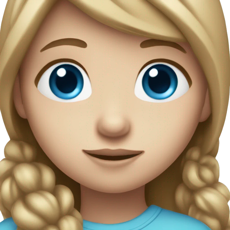 girl holding heart with light brown hair blue eyes fair skin emoji