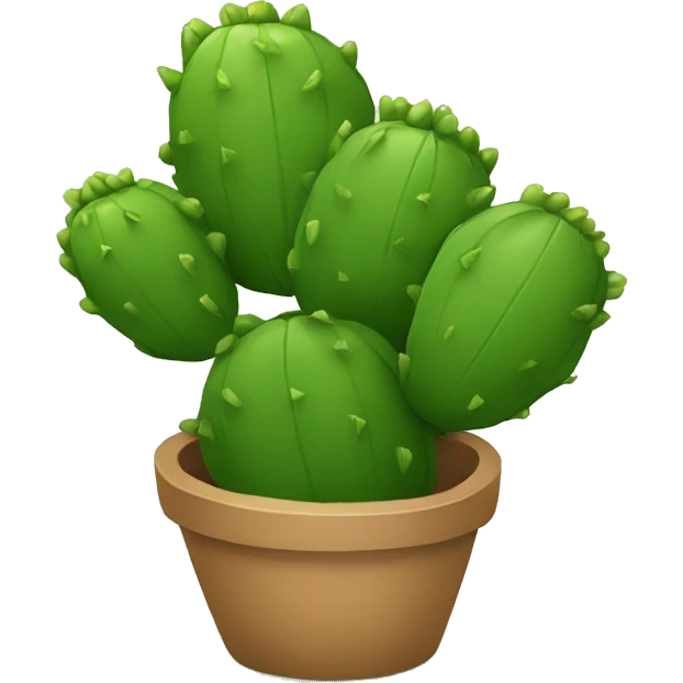 round Nopal without pot emoji