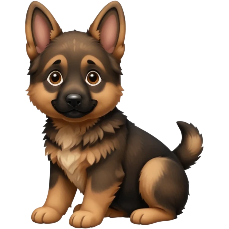 a German Shepherd puppy emoji