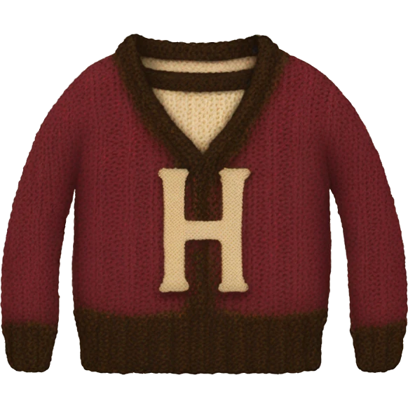 Harry Potter knitted sweater with a letter H emoji
