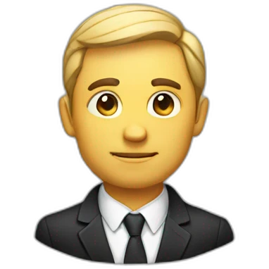 formal man looking left emoji