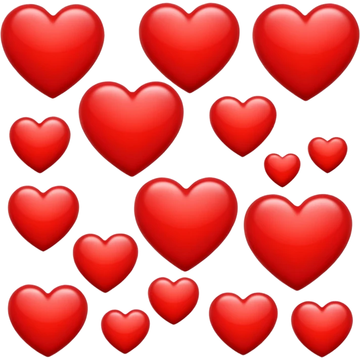 red hearts emoji
