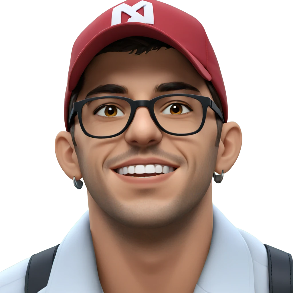 blurry portrait of stylish guy emoji