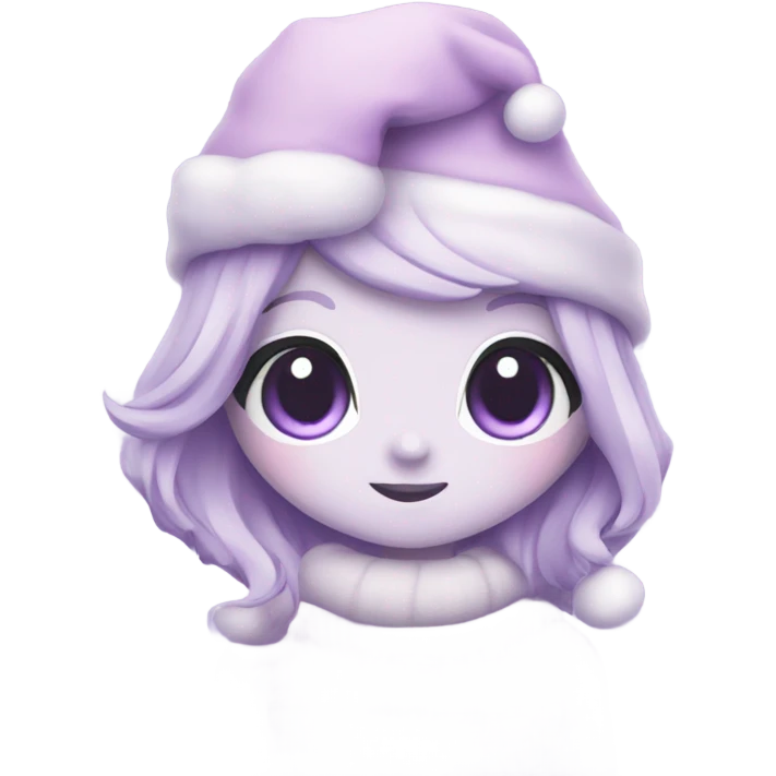 cute pastel purple christmas  emoji