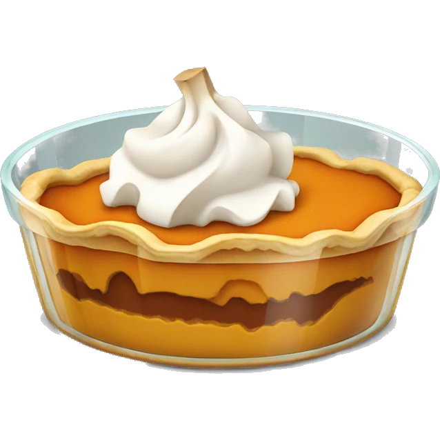 Pumpkin Pie in a glass dish emoji