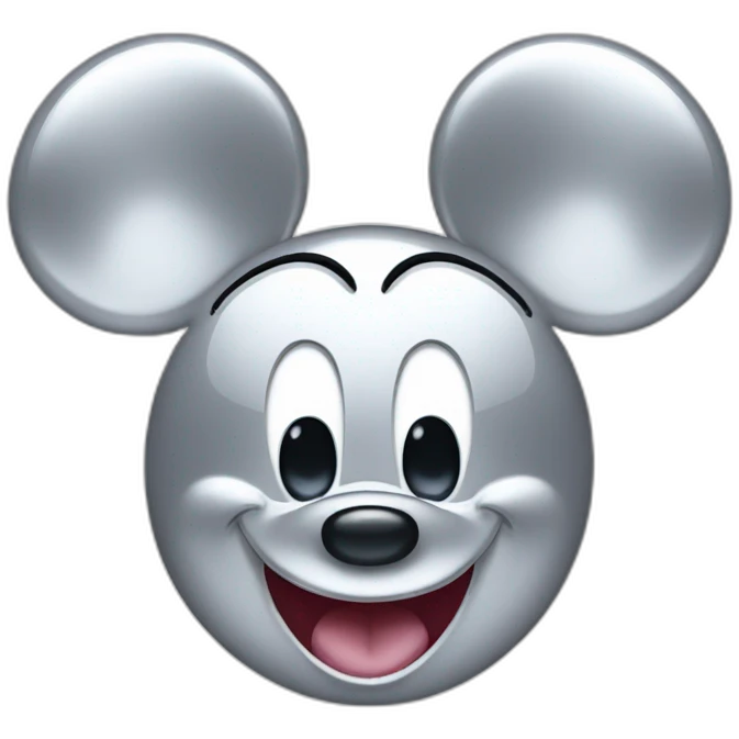 Platinum Mickey Mouse Face emoji