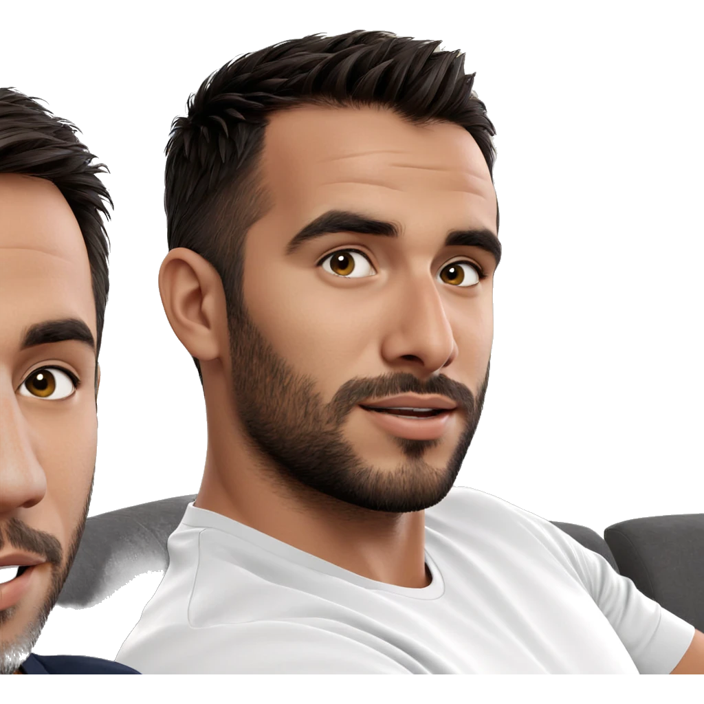 confident male with beard emoji