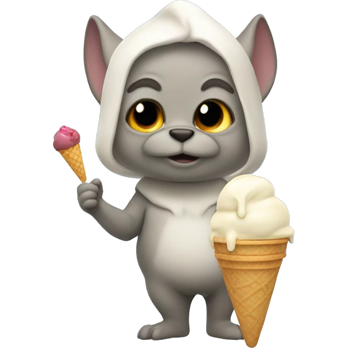 Grogu with ice cream emoji