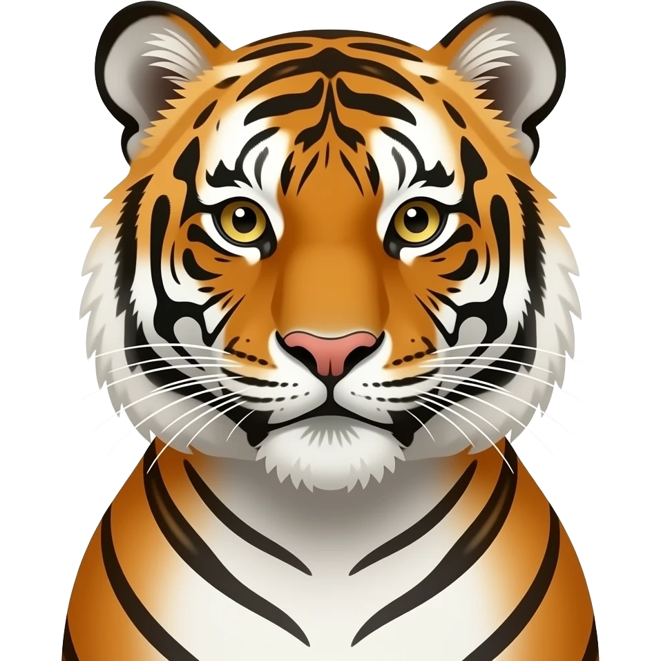 A tiger in front of jul (Julien Mari) emoji