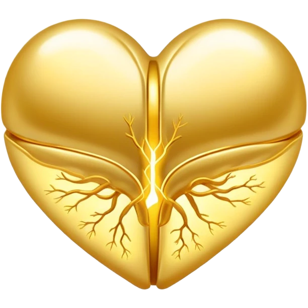 Glowing golden omega-3 pill with ethereal aura, connected by flowing energy to a luminous brain and heart. The brain shows enhanced neural activity while the heart pulses with healthy rhythm, all surrounded by a soft radiance representing improved cognitive and cardiovascular health. emoji