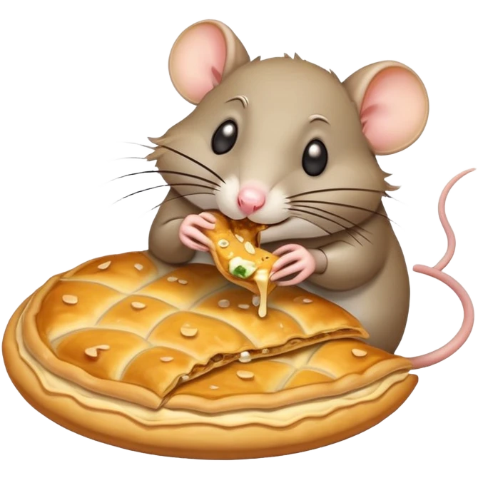 Rat eating burek emoji