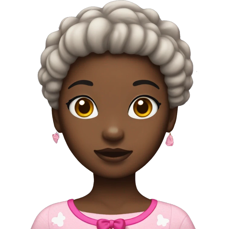 Hello kitty as a black girl emoji