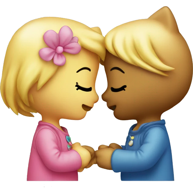 hello kitty kissing emoji