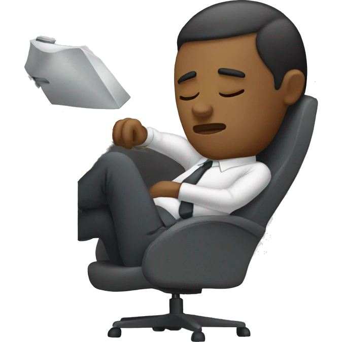 sleeping office worker emoji