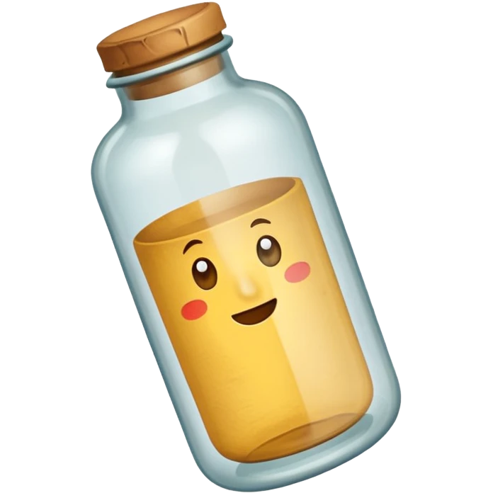 glass bottle with a paper message inside emoji
