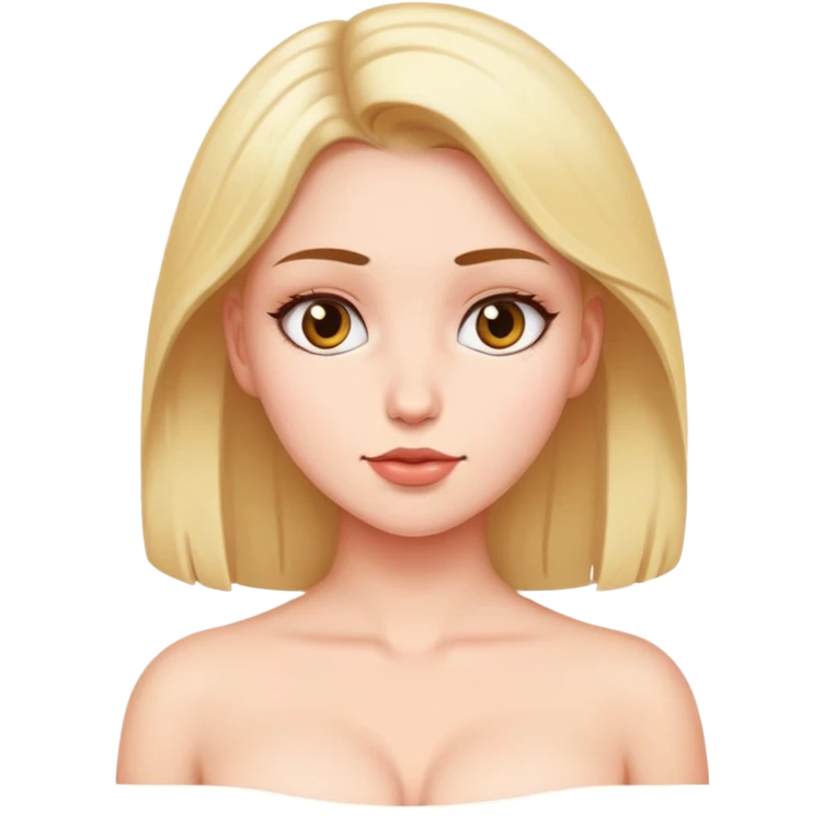 Draw a naked girl with breasts emoji