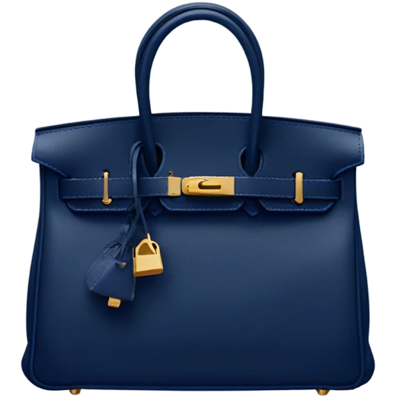 hermes birkin bag in navy blue emoji