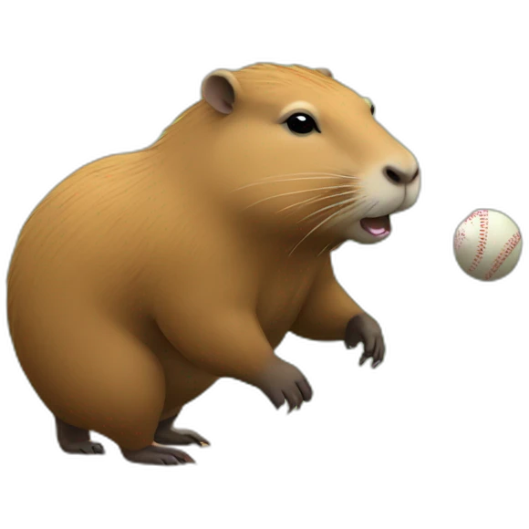 capybara playing baseball emoji
