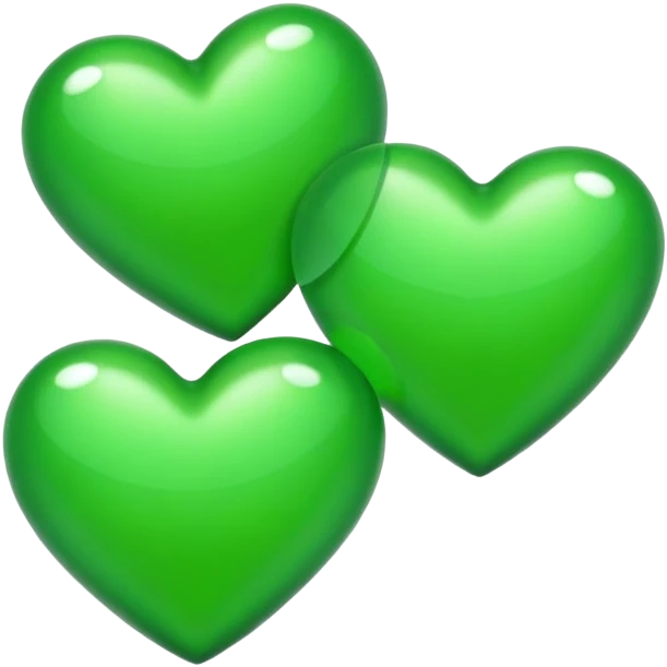 enamorado corazones verdes emoji