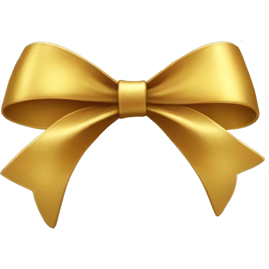 One golden bow emoji