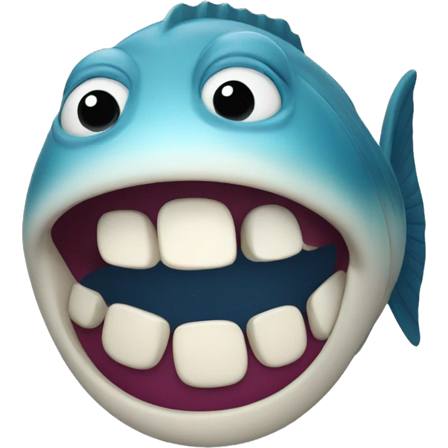 Laughing fish emoji
