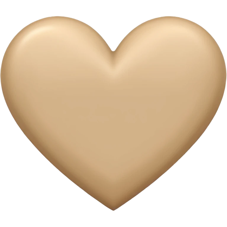 beige heart emoji