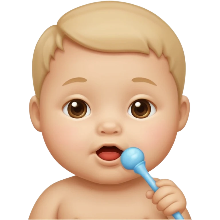 baby boy face with sucker emoji