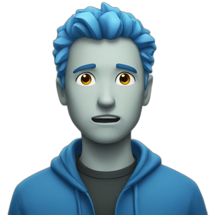 despair blue emoji