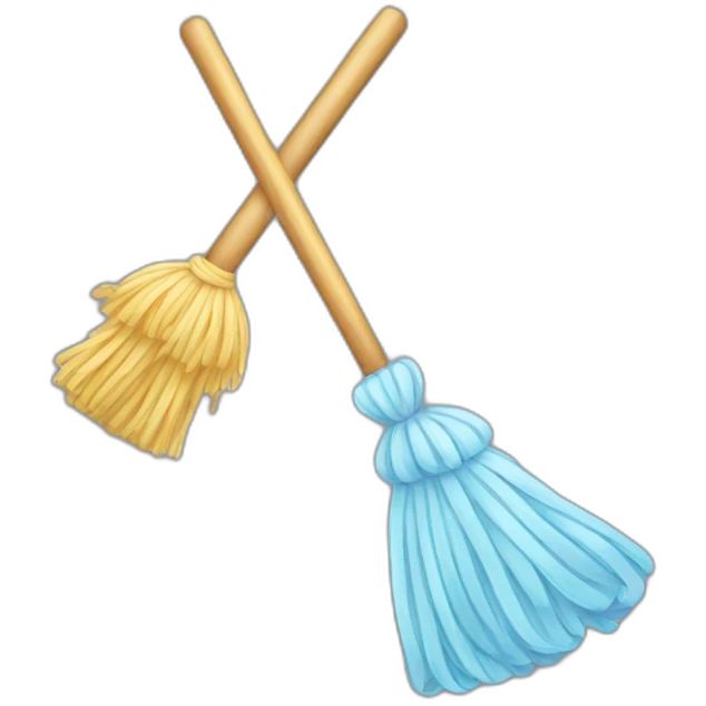 Magic wand mop emoji