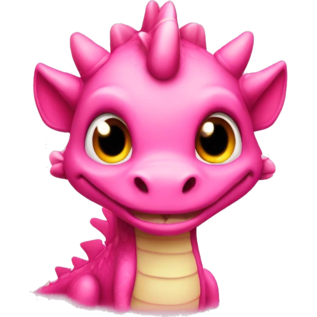 Cute pink dragon emoji