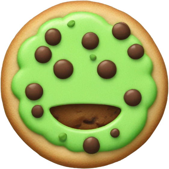 Green cookie emoji