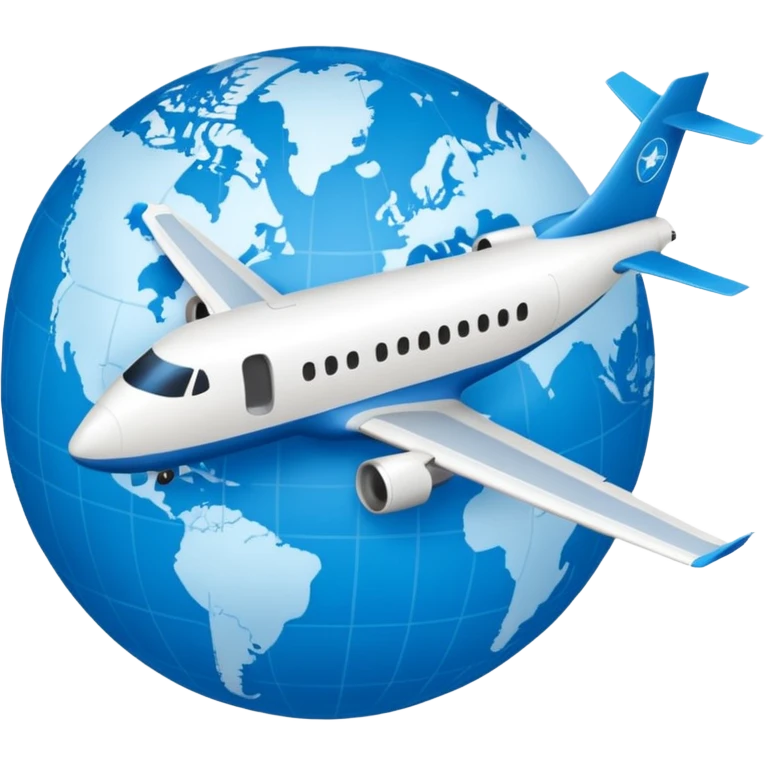emoji de viaje, algo como un avion dandole la vuelta al mundo o dirigiendose a un destino en un mapa emoji
