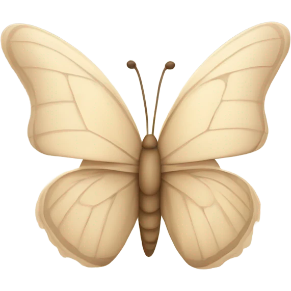 beige butterfly flying away emoji