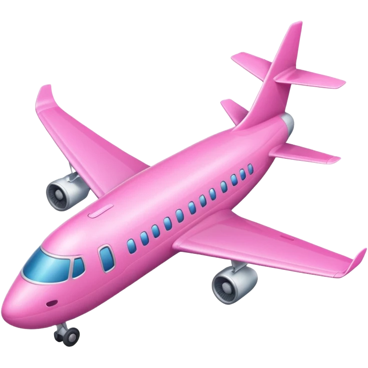 Pink airplane emoji