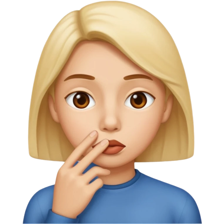 face shushing emoji