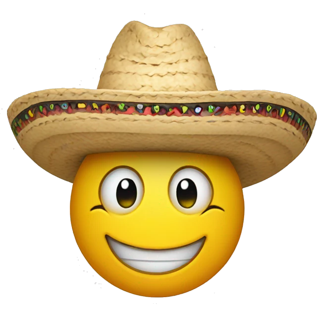 smiley with sombrero emoji