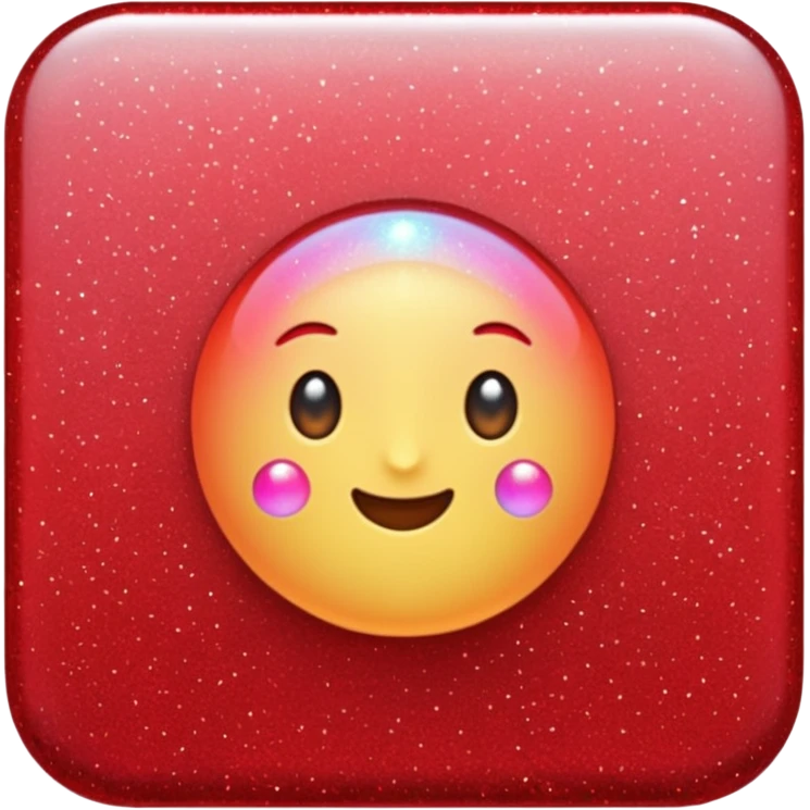 red glitter art emoji